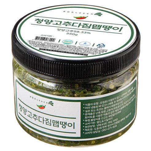 도들샘 청양고추다짐 맵땡이 (냉동), 350g, 1개