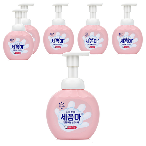 세균아꼼짝마 세꼼마 항균 버블 핸드워시 파우더향, 250ml, 6개