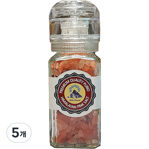 푸리오 히말라야 크리스탈 핑크소금 그라인더, 100g, 5개
