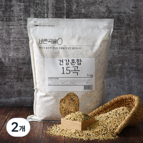 바른곡물 건강혼합 15곡, 5kg, 2개