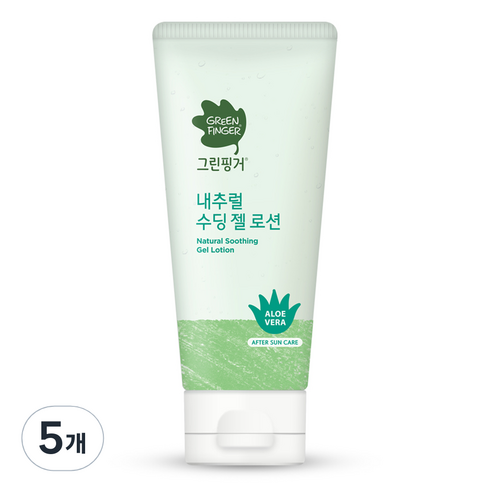 그린핑거 내추럴 수딩 젤 로션, 5개, 100ml