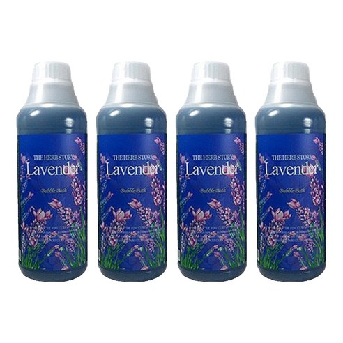 더허브스토리 버블바스 라벤더, 1000ml, 4개