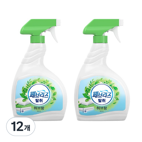 페브리즈 섬유탈취제 허브향 본품, 900ml, 12개