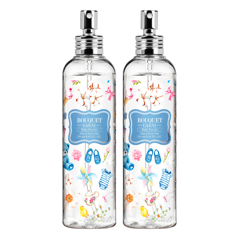 부케가르니 헤어 앤 바디미스트 베이비파우더, 250ml, 2개