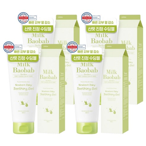 밀크바오밥 뉴본 베이비 진정 수딩 젤, 200ml, 4개
