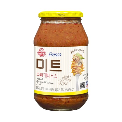 오뚜기 프레스코 미트 파스타 소스, 685g, 1개