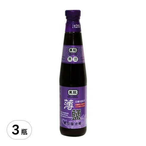 醬油膏 O'LONG 黑龍 薄鹽黑豆蔭油膏 醬料 調味品 醬油膏 黑龍