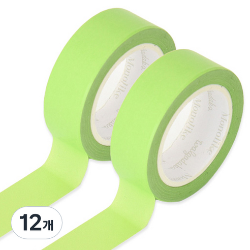 모노라이크 아르떼 마스킹 테이프, 558 Light green, 12개