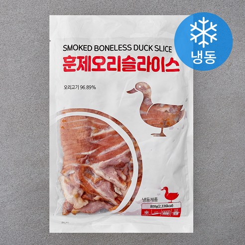훈제 오리슬라이스 (냉동), 800g, 1개