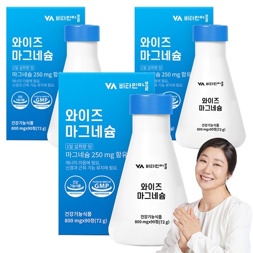비타민마을 와이즈 마그네슘 72g, 90정, 3개