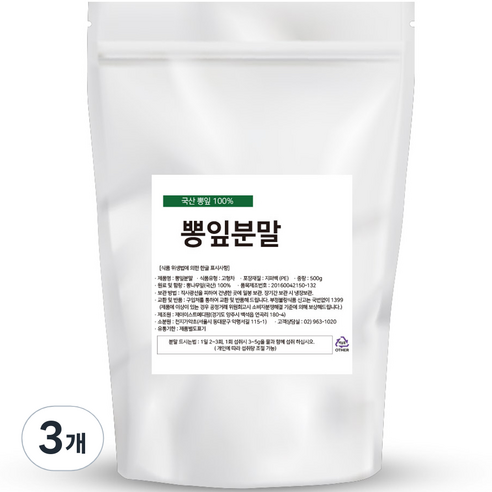 천지가약초 국산 뽕잎 가루, 3개, 500g