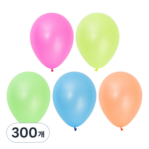 셈퍼텍스 풍선 13cm, 네온 혼합, 300개