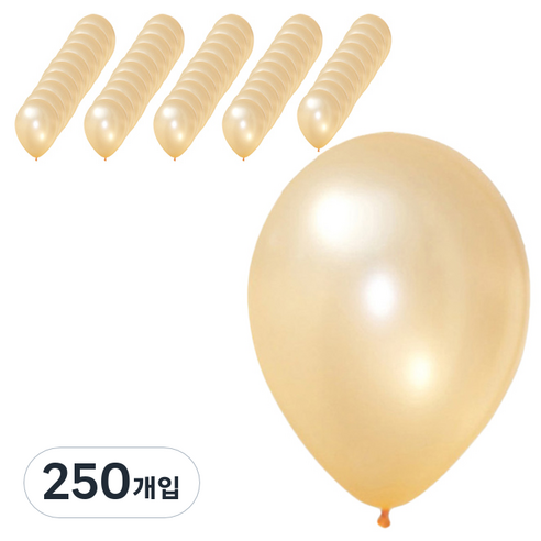 파티팡 라운드 풍선 30cm, 펄피치, 250개입