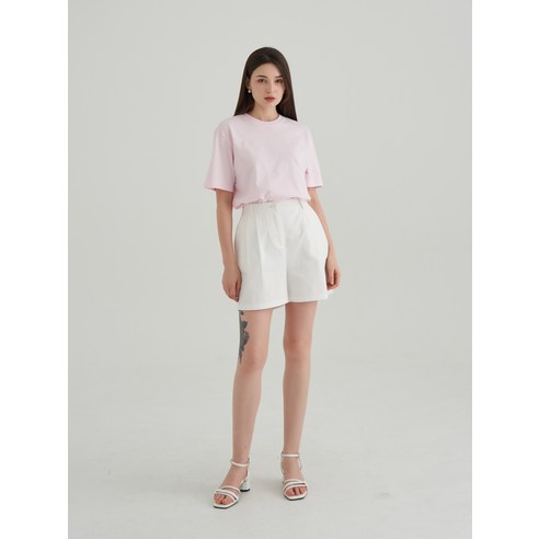 ELLE PARIS 베이직 라운드넥 반팔 티셔츠, 여름에 착용하기에 딱 좋은 상품입니다.
