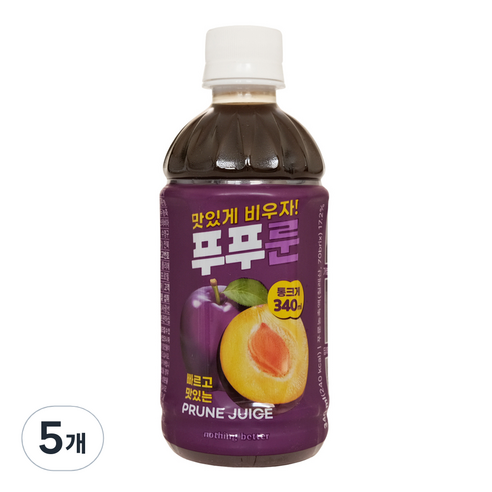 낫띵베럴 푸푸룬 주스, 5개, 340ml