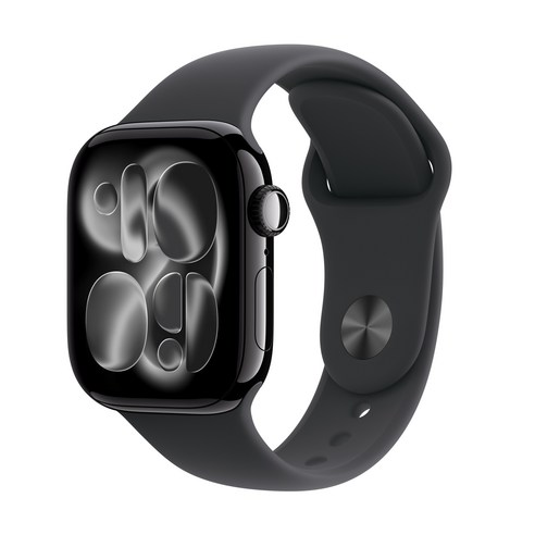 Apple 2025 애플워치 11, 제트 블랙, 42mm, GPS+Cellular, 알루미늄,제트 블랙/블랙 스포츠 밴드, M/L