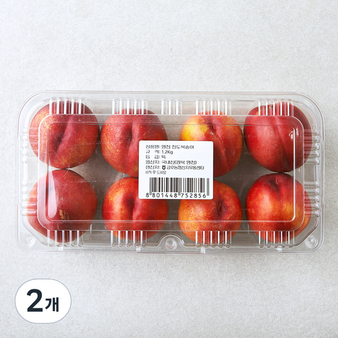 영천 천도 복숭아, 1.2kg, 2개