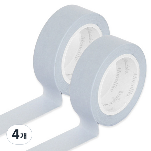 모노라이크 아르떼 마스킹 테이프 15mm x 10m, 562 Pale sky, 4개