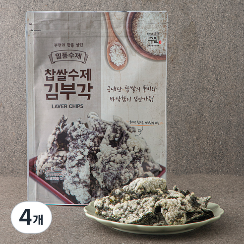주일 일품수제 찹쌀 수제 김부각, 4개, 100g