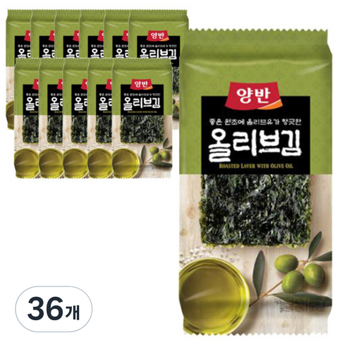 양반 올리브 김, 60g, 3개