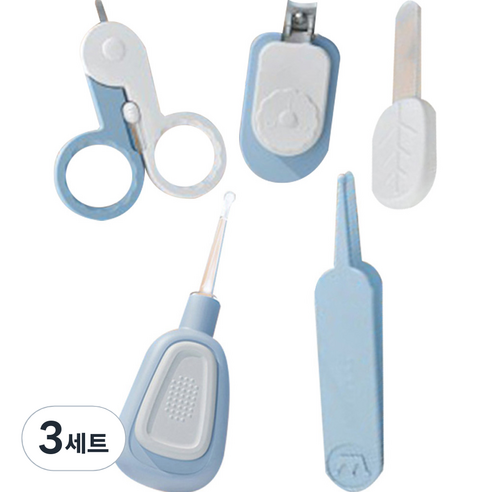 블루마켓 아기사자 네일 5종 세트, 블루, 3세트