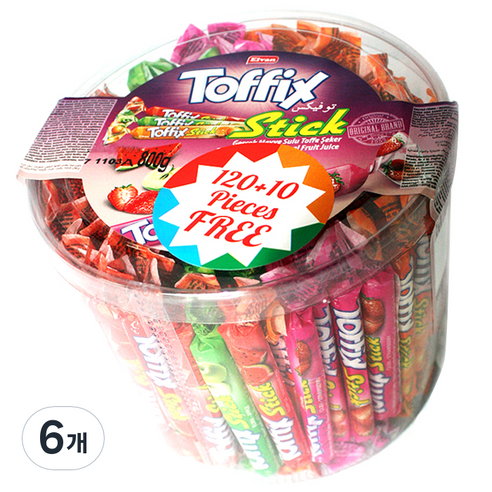 엘반 토픽스 스틱 츄잉캔디, 800g, 6개