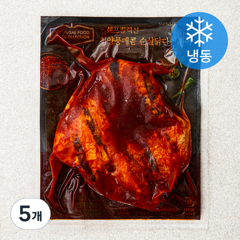 신세계푸드 쉐프컬렉션 청양풍매콤 순살닭다리구이 (냉동), 130g, 5개