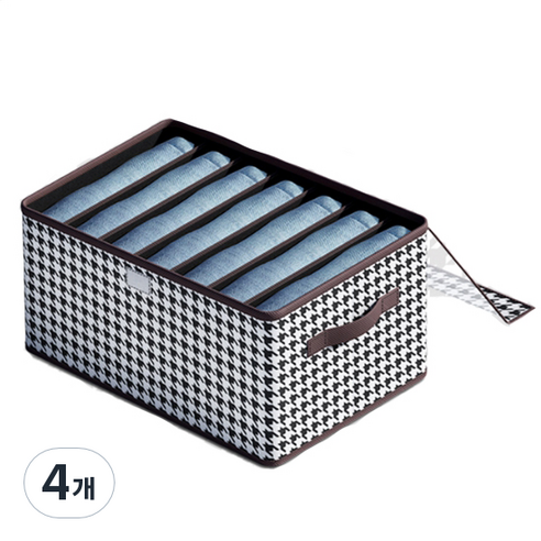 소니오 접이식 칸막이 의류 보관 서랍 리빙박스 ONE SIZE, TYPE 02, 4개