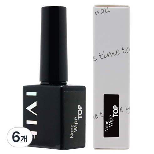아이빛 베러톤 논와이프 네일 탑 젤 10ml, 6개