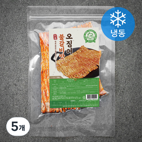 해야미 불갈비맛 오징어 (냉동), 5개, 130g