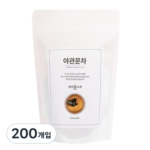 청년농원 저온가공 야관문차 삼각티백, 1g, 200개입