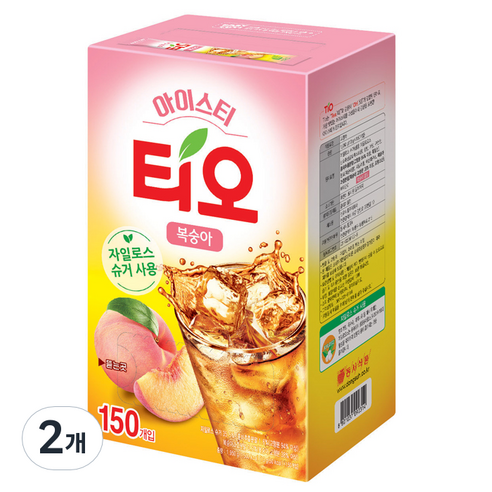 티오 아이스티 복숭아맛, 13g, 150개입, 2개