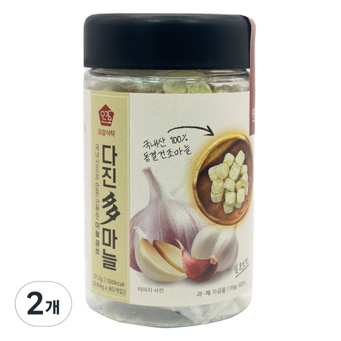 오감식탁 다진다 마늘 80p, 51.2g, 2개
