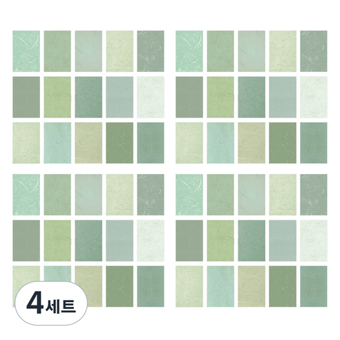 올리브파티 데일리라이프 감성 빈티지 다꾸 배경 메모지 30p 세트, 그린, 그린, 4세트