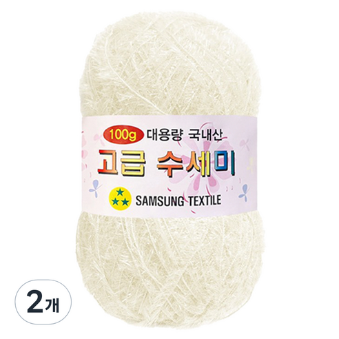 yarna 대용량 고급 수세미 100g, 156백아이보리, 2개