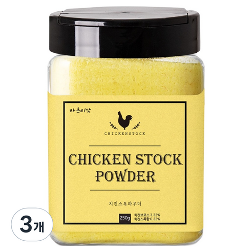 바른미각 치킨스톡 파우더, 250g, 3개