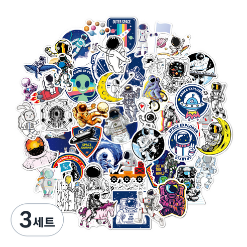 리빙홈디테일 캐리어 노트북 여행 방수 스티커 세트, 타입N, 3세트
