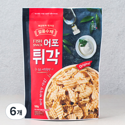 주일 일품수제 어포튀각, 180g, 6개