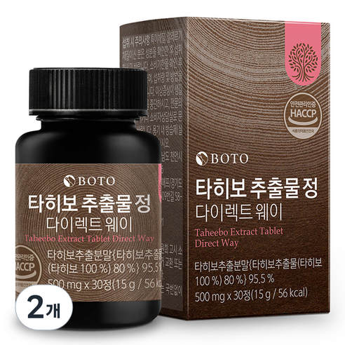 보뚜 타히보 추출물 정 다이렉트 웨이 15g, 30정, 2개
