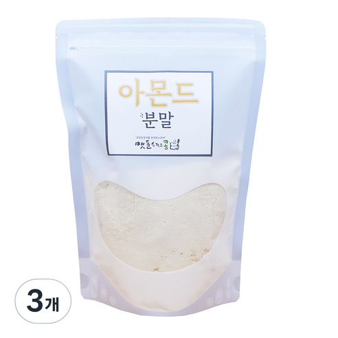 맷돌속작은콩 아몬드 분말, 500g, 3개