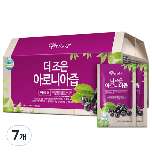 더존건강 더조은 아로니아즙, 2.1L, 7박스