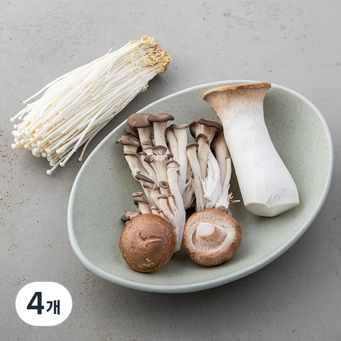 무농약인증 구이용 버섯 모음, 400g, 4개