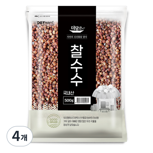 더담은 국산 찰수수, 500g, 4개