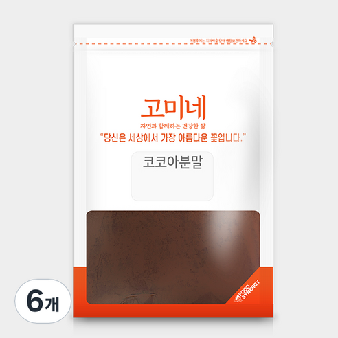 고미네 코코아 분말, 500g, 1개입, 6개