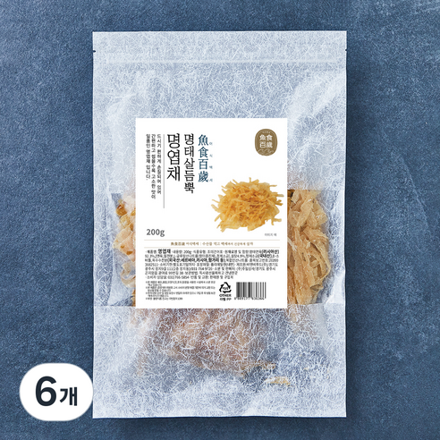 어식백세 명태살듬뿍 명엽채, 200g, 6개