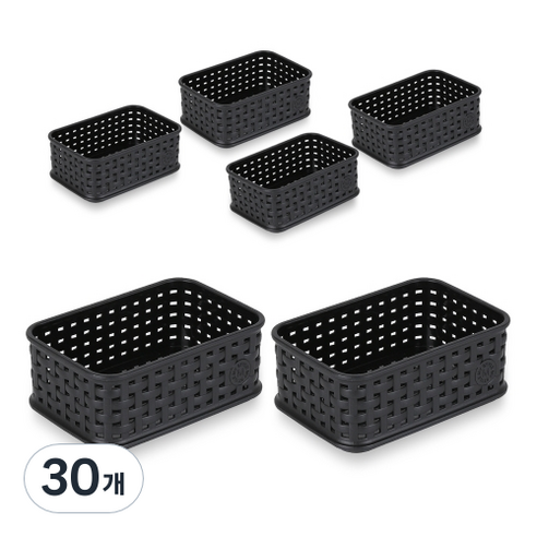 마이스타일 직T 바스켓 1호, 블랙, 30개