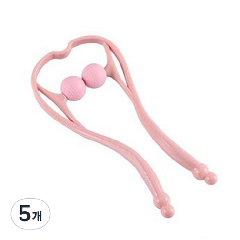 PDS리빙 사무직 필수템 경추 목 마사지 핸드 클램프 수동 마사지기, A핑크, 5개