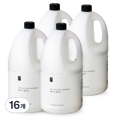 생활공작소 배수구 크리너 세정제, 3L, 16개