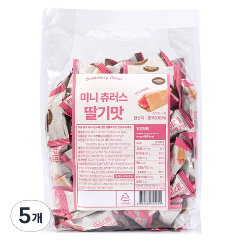 로마나 미니 츄러스 딸기맛, 5개, 200g