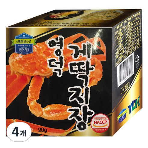 영덕농수산 영덕 게딱지장, 90g, 4개